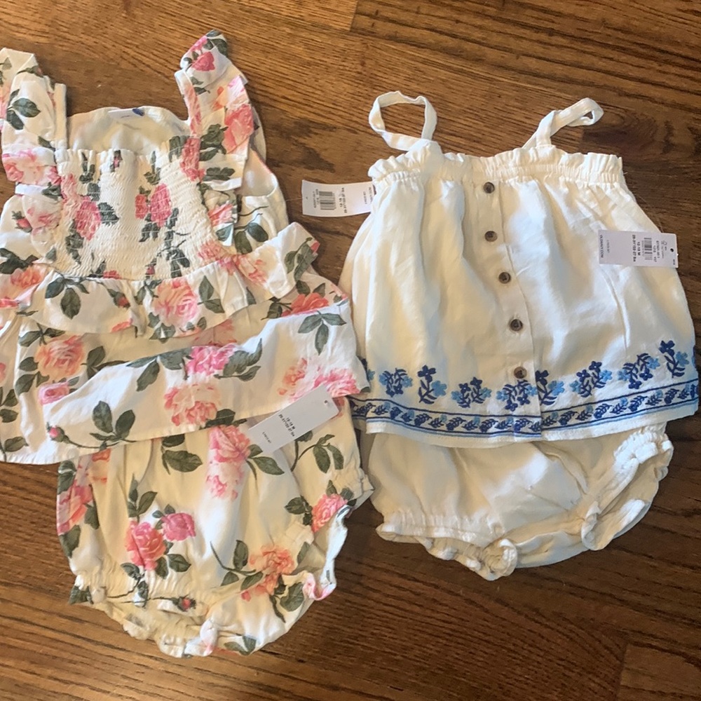 2 NWT 12-18m Old Navy Bloomer Sets